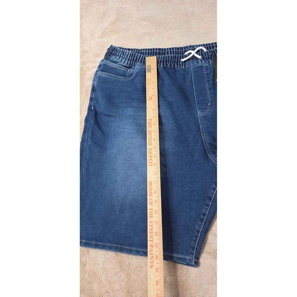Big Dude Denim Jean Shorts Men's 52 Big And Tall Dark Wash Blue 10